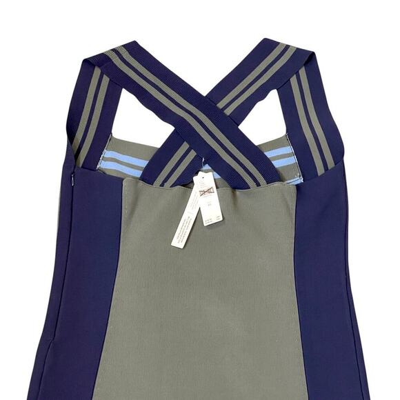 Maeve Anthropologie Sleeveless Sporty Stripe Mini Dress Size XL Blue Green NWT - Picture 7 of 11